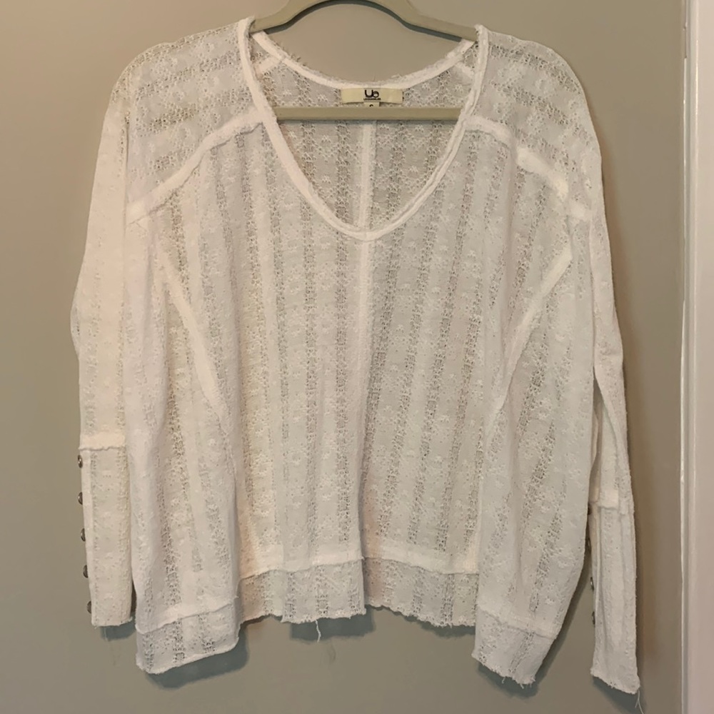 Ya Los Angeles White Lacy Blouse